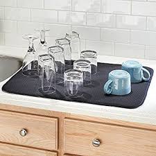 Interdesign Idry Tapis De Sechage Rapide Tres Grand Tapis Egouttoir Vaisselle En Microfibres Polyester Tapi Egouttoir Vaisselle Egouttoir Rangement Vaisselle