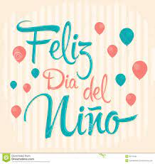Feliz dia del niño 2021: Feliz Dia Del Nino Glucklicher Kindertagestext Auf Spanisch Vektor Abbildung Illustration Von International Einladung 39779445