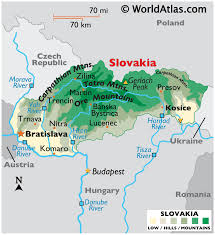 The image shows slovakia location on world map with surrounding countries in europe. Slovakia Maps Facts World Atlas