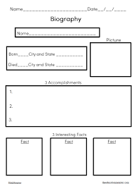 Free Biography Worksheet Printable Is A Biography Graphic Organizer For Kids Learning About A Biography Graphic Organizer Graphic Organizers Biography Template