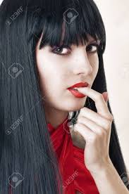 For brunettes, much like with those with dirty blonde hair, almost any red lipstick color can work. Fashion Portrait Of Brunette Woman With Seductive Red Lips Big Stock Photo Picture And Royalty Free Image Image 8723127