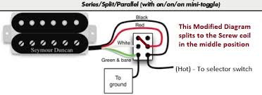 Gibson wiring push pull series phase es. Hss Strat Wiring Diagram For Coil Split Using 3 Way Switch Seymour Duncan User Group Forums