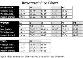 Size Chart Boxercraft