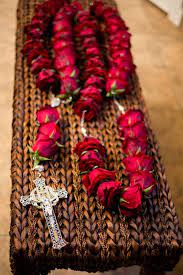 A funeral is a time to reflect on a loved one and the joy you experienced with that person. The Original Fresh Rosary Fifty Three Fresh Roses Bound Together In Prayer Make A Perfect Memorial About The Original Fresh Rosary Flower Rosary Holy Rosary