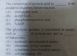 Oxidative Decarboxylation (Conversion Of Pyruvate To Acetyl Coa) | Online  Biochemistry Notes