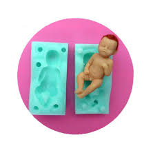Molde De Silicone Bebe 3 D Armazem Da Festeira