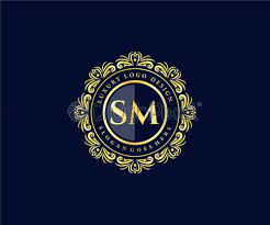 Need luxury logo ideas for your company? Sm Initial Letter Gold Calligraphic Feminine Floral Hand Drawn Heraldic Stock Vector Crushpixel