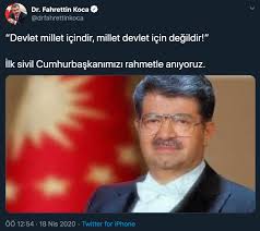 Sağlık bakanı fahrettin koca, twitter hesabından yaptığı paylaşımda, i̇l yöneticileri ile tedbir ve uygulamaları istişare ettik. Neden Tt Oldu On Twitter Saglik Bakani Fahrettin Koca Turgut Ozal Icin Ilk Sivil Cumhurbaskanimizi Rahmetle Aniyoruz Tweet I Atti Demokrat Parti Nin Kurucularindan Celal Bayar Tt Oldu Cunku Bircok Kaynakta Ilk Sivil Cumhurbaskani