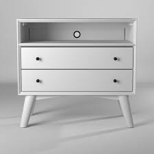 Tabletop space and cubby display all your essential items. Parocela Large 2 Drawer Nightstand White Wayfair