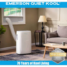Emerson Quiet Kool 14 000 Btu Portable Air Conditioner With Dehumidifier And Remote Eapc14rd1 The Home Depot In 2020 Portable Air Conditioner Portable Air Conditioner Window Room Air Cooler