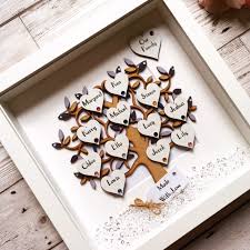 Brown black decorative 9 opening collage bronze bronze iron metal wall hanging family tree picture photo frame, 9 opening, 4×6″ 4×4″. Large Family Tree Frame 10 15 Names With Crystals Littlecraftedtreasures Co Uk
