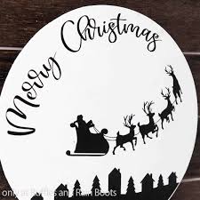 Hand Lettered Merry Christmas Svg For Round Wood Sign For Cricut And Silhouette Craft Supplies Tools Kits How To Deshpandefoundationindia Org