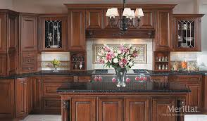 Merillat Masterpiece Caliseo In Cherry Chocolate With Ebony Glaze Merillat Cabinetr Cherry Cabinets Kitchen Rustic Kitchen Design Merillat Kitchen Cabinets