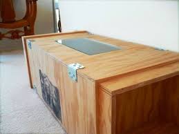 Iohomes trenton contemporary square crate coffee table with 4 open shelves center tray lays flat and caster wheels for living room, 31, vintage walnut 3.8 out of 5 stars 36 $160.99 $ 160. Custom Packing Crate Coffee Table By Catapult Woodworks Custommade Com