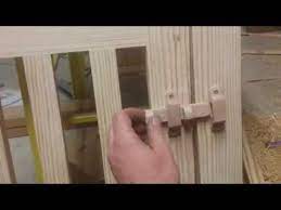 To ramp up sliding door security, back up the latch with a steel secondary locking system. Simple Wooden Latch And Wooden Hinges Youtube In 2021 Diy Screen Door Screen Door Latch Homemade Screen Doors
