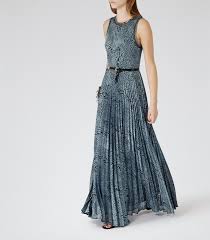 Angelo Blue Black Animal Print Pleat Maxi Beautiful Dresses For Women Fashion Animal Print Maxi Dresses