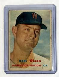 1957 Topps #153 Karl Olson Washington Senators Outfield GD+