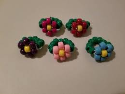 Kandi Flower Ring In 2020 Kandi Flower Ring Kandi Patterns