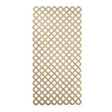 2 Ft X 6 Ft Catalina Garden Wood Lattice With Frame 228225 The Home Depot In 2020 Pressure Treated Wood Lattice Decorative Screen Panels