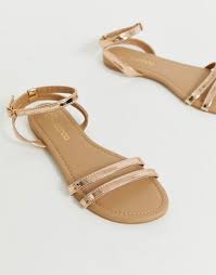 Full star full star full star full star half star. Boohoo Boohoo Strappy Flat Sandals With Ankle Strap In Rose Gold Strappy Sandals Flat Gold Strappy Sandals Strappy Sandals Outfit