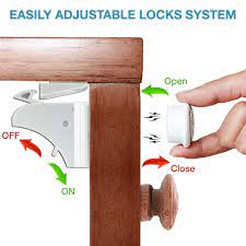 Maybe you would like to learn more about one of these? Invisible Magnetic No Drill Safety Lock Keep Your Baby Safe Secure Kitchen Bedroom Cabinets Cupboards With 8 Child Proof Door Drawer Locks For Kids Toddlers 2 Keys