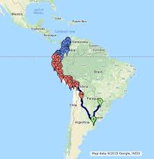 Colombia is bordered by the caribbean sea and the pacific ocean, venezuela and brazil to the east, peru and. Mapa Sudamerica Google My Maps