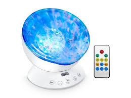 Rotating Ocean Wave Music Projector Led Bedroom Night Light Remote Lamp 8 Colors Projector Projection Lamp With Speaker Newegg Com