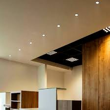 Installation kit included for above or below ceiling. Recessed Ceiling Downlight Microtiqal Atelier Sedap Led Round Plaster