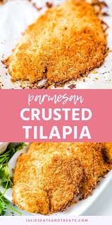 Parmesan Crusted Tilapia Is A Great Recipe For The Weeknight It S Ready In Under 30 Minutes And Has A Del Tilapia Recipes Easy Talapia Recipes Talipia Recipes