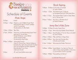 2012 Schedule Of Events Boobie Palooza 2012 Baby Shower Program Baby Shower Planner Free Baby Shower