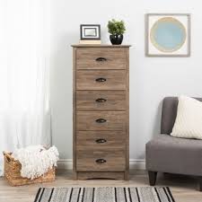 Chest of drawers with a white or grey painted finish. Prepac Yaletown 5 Drawer Tall Chest Multiple Finishes