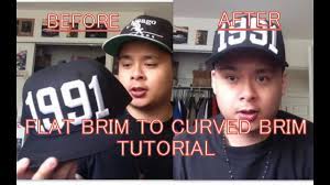 How To Turn Flat Brim Hats Into Curved Brim Hats Easiest And Fastest Way Youtube