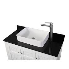 Faucet hole spacing bathroom vanities with tops or buy online pick up in store today in the bath department. 42 Benton Collection Thomasville Vessel Sink White Bathroom Vanity On Sale Overstock 27994414