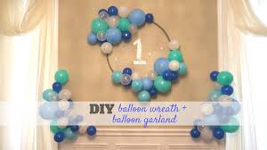 First Birthday Birthday Balloons First Birthday Baby Boy 1st Birthday Decoration Ideas For Boy Diy Balloon Hula Hoop Wreath And Balloon Garland Baby Boy First Birt First Birthday Decorations Diy Birthday Decorations Birthday Decorations Kids