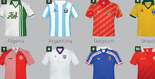 European football and vintage fashion together blend together in a perfect team. Beautiful Here Are All 1986 World Cup Home Kits Footy Headlines