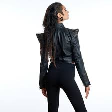Female mask, leather jacket, fluffyskirt, black bottillons, transparent tunicmusic: This Item Is Unavailable Etsy Leather Jacket Style 80s Jacket Fashion