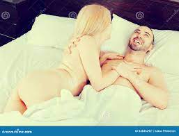 Cute Positive Beautiful Happy Couple Having Sex in Bed Stock Photo - Image  of married, lusty: 84846292