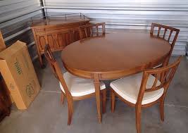 Mid Century Modern Dining Set Drexel Triune Oval Table Server 4 Chairs Heritage Dining Sets Modern Mid Century Modern Dining Set Midcentury Modern Dining Chairs
