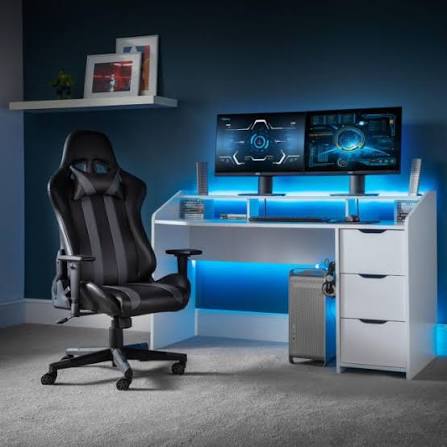 Gaming desk setup