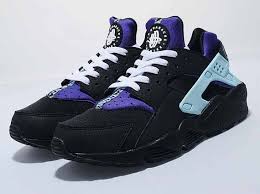 Black And Purple Nike Shoes Nike Wmns Air Huarache Black White Purple Sneakernews Com Black Huarache Huaraches Air Huarache