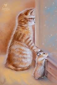 svetlye i nezhnye obrazy na kartinah hudozhnika loginovoj annet v 2020 g koshachi kartiny illyustracii koshek kartiny