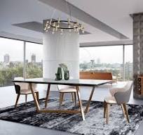 James - Contemporary Walnut & White Dining Table