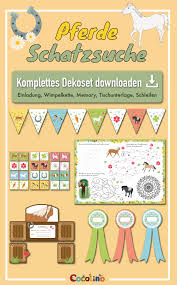 Dekoset Downloaden Pferde Geburtstag Pferdeparty Kindergeburtstag Coole Hochzeitseinladungen Schatzsuche Kindergeburtstag