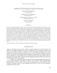 The great train robbery, the brink's mat robbery and the hatton garden safe deposit burglary. Pdf Readability Of Muet Reading Comprehension Passages