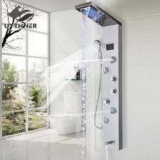 Get the best deal for head shower fixed shower heads from the largest online selection at ebay.com. Newly Luxury Black Brushed Bathroom Shower Faucet Led Shower Panel Column Bathtub Mixer Tap With Hand Shower Temperature Screen Shower Faucets Aliexpress