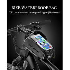 2021's best bike phone mount: Rockbros Phone Mount Bag Bike Front Frame Bag Waterproof Bicycle Phone Mount Bag Phone Case Holder Cycling Shopee Singapore