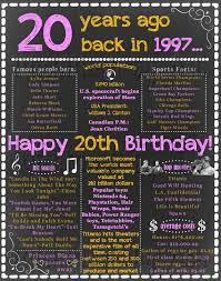 Our cool 19th & 20th birthday gifts for guys are good for your college roommate, your son, brother, or buddy. 2001 20th Birthday Gift For Him 20th Birthday 2001 20th Birthday Gift Son Back In 2001 20th Birthday Poster Happy 20th Birthday Blue Happy 60th Birthday 20th Birthday Gift Happy 20th Birthday
