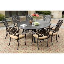 Darlee Ocean View Aluminum 9 Piece Round Patio Dining Set In 2020 Outdoor Dining Set Patio Dining Set Patio Set