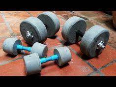 How To Make Homemade Weights Diy Dumbbell Gym At Home 2 Youtube Diy Dumbbell No Equipment Workout Homemade Gym Equipment