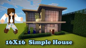 Minecraft 16x16 starter modern house tutorial (easy) ▻in the following video i will show you how to build a modern starter house. Minecraft Simple House 16x16 How To Build Youtube